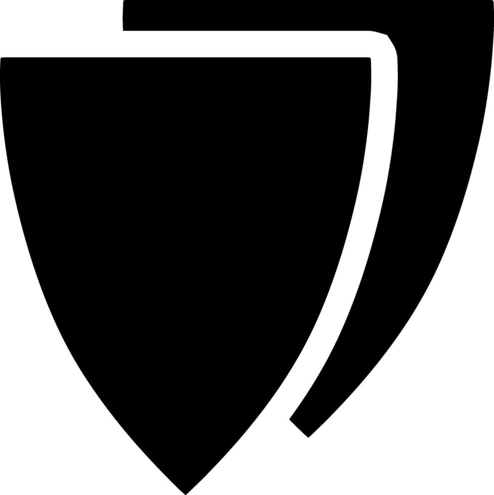 Shield clipart guard icon Stencil filled black sign vector