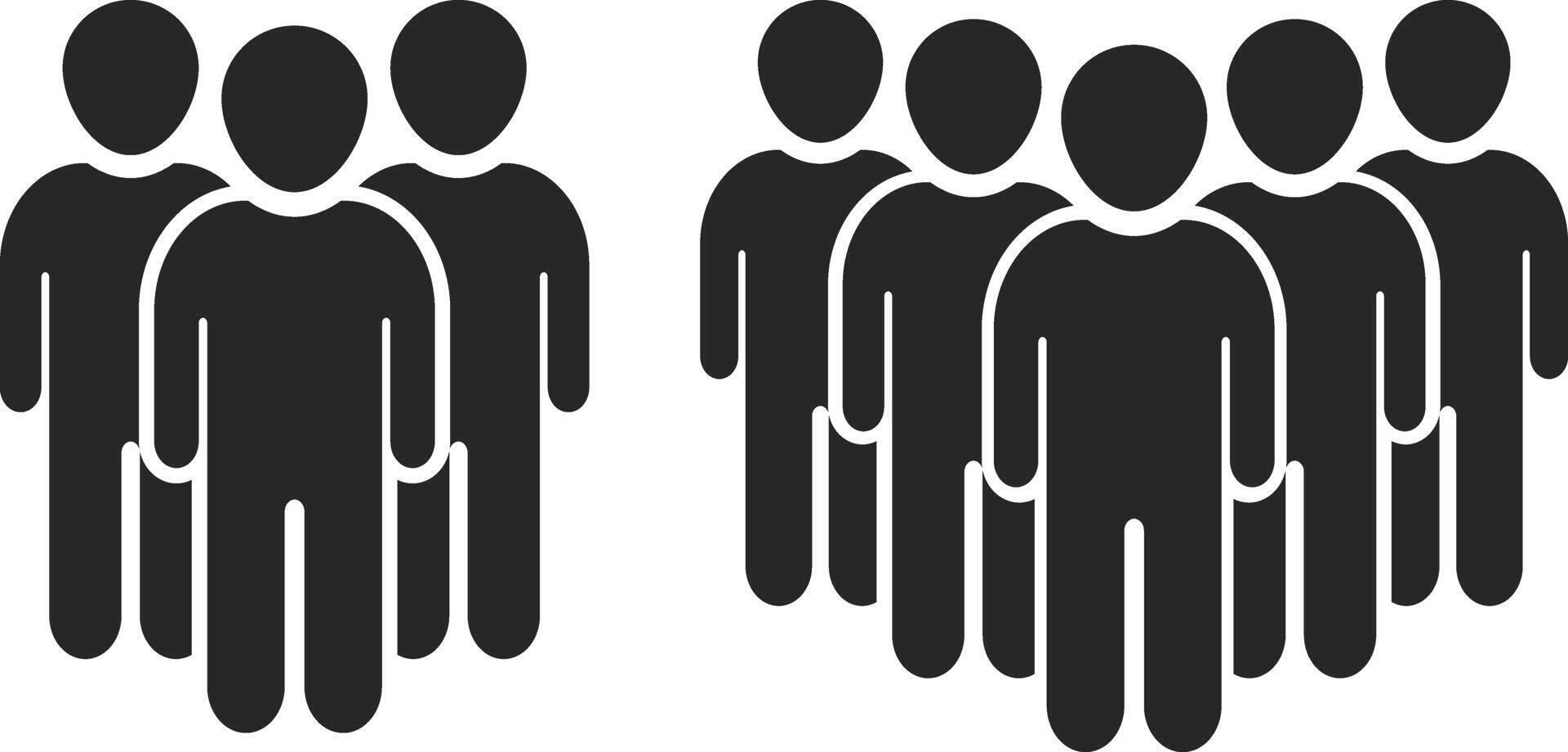 Stencil teams icon People set clipart vector