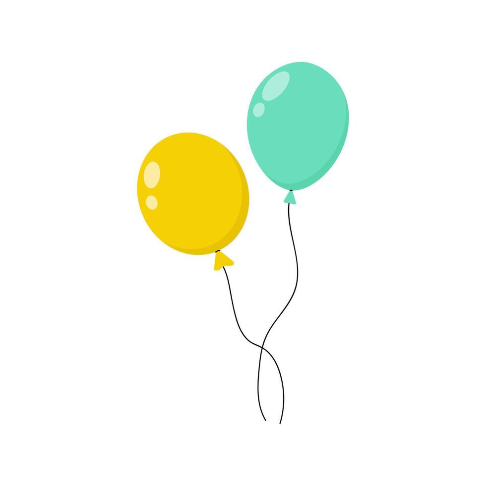 Bright balloons in vibrant colors floating together at a festive gathering vector