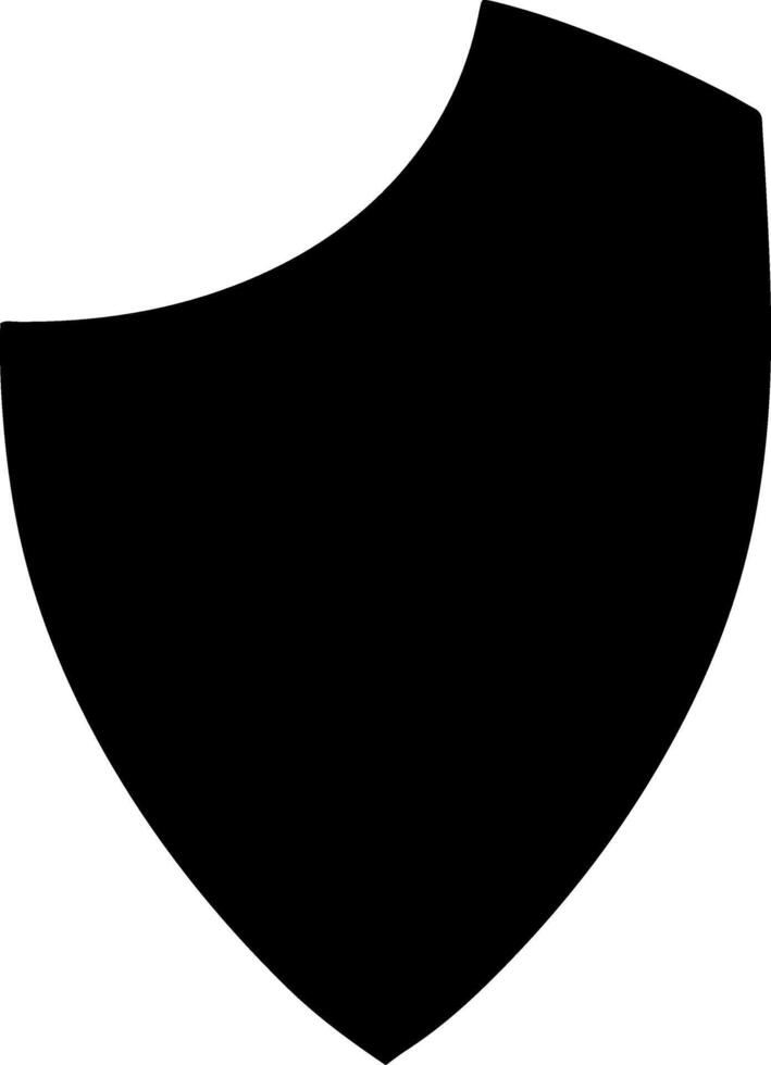 Shield guard black icon Stencil filled sign vector