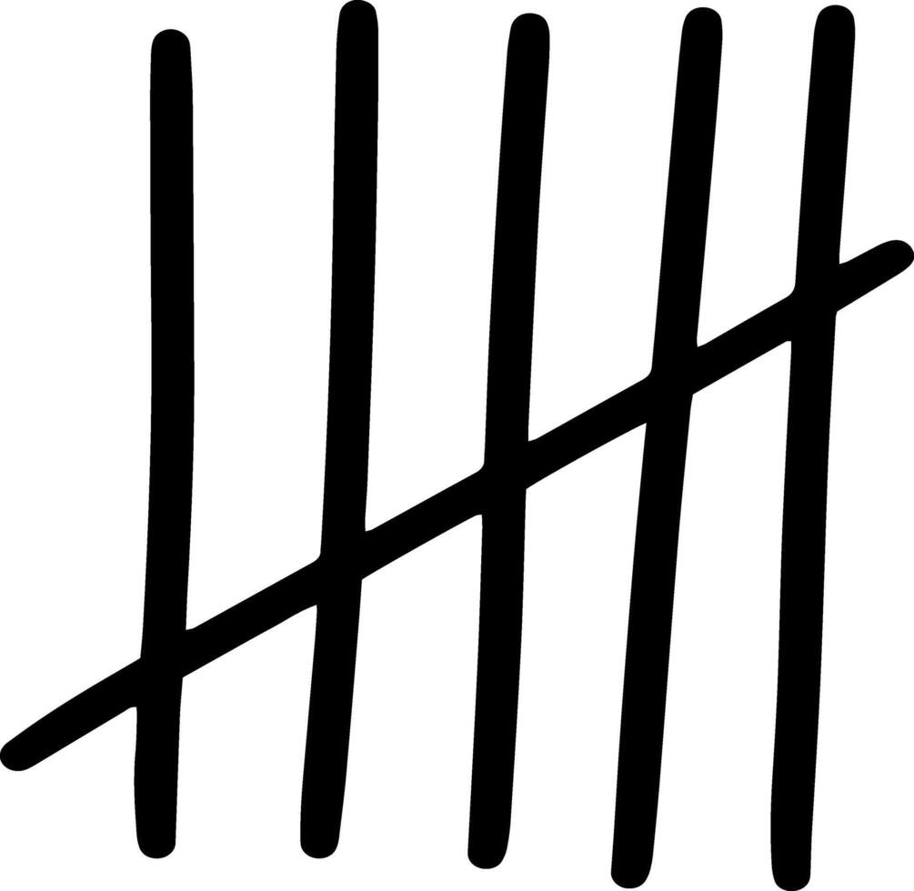 Doodle tally mark count icon Sticks vector