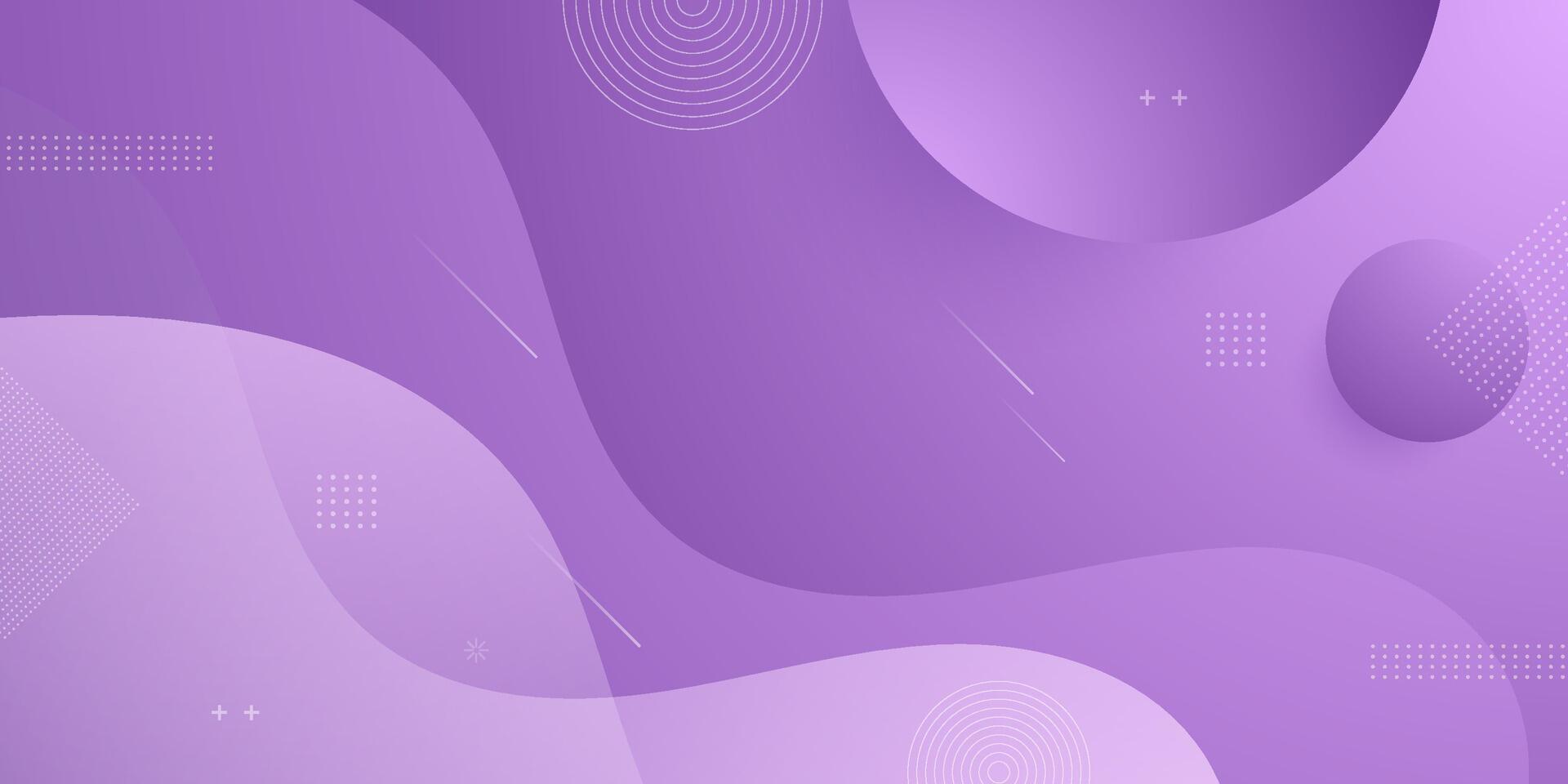 Abstract colorful purple geometric circle gradient illustration background with 3D look and simple pattern. Cool and trendy design. vector