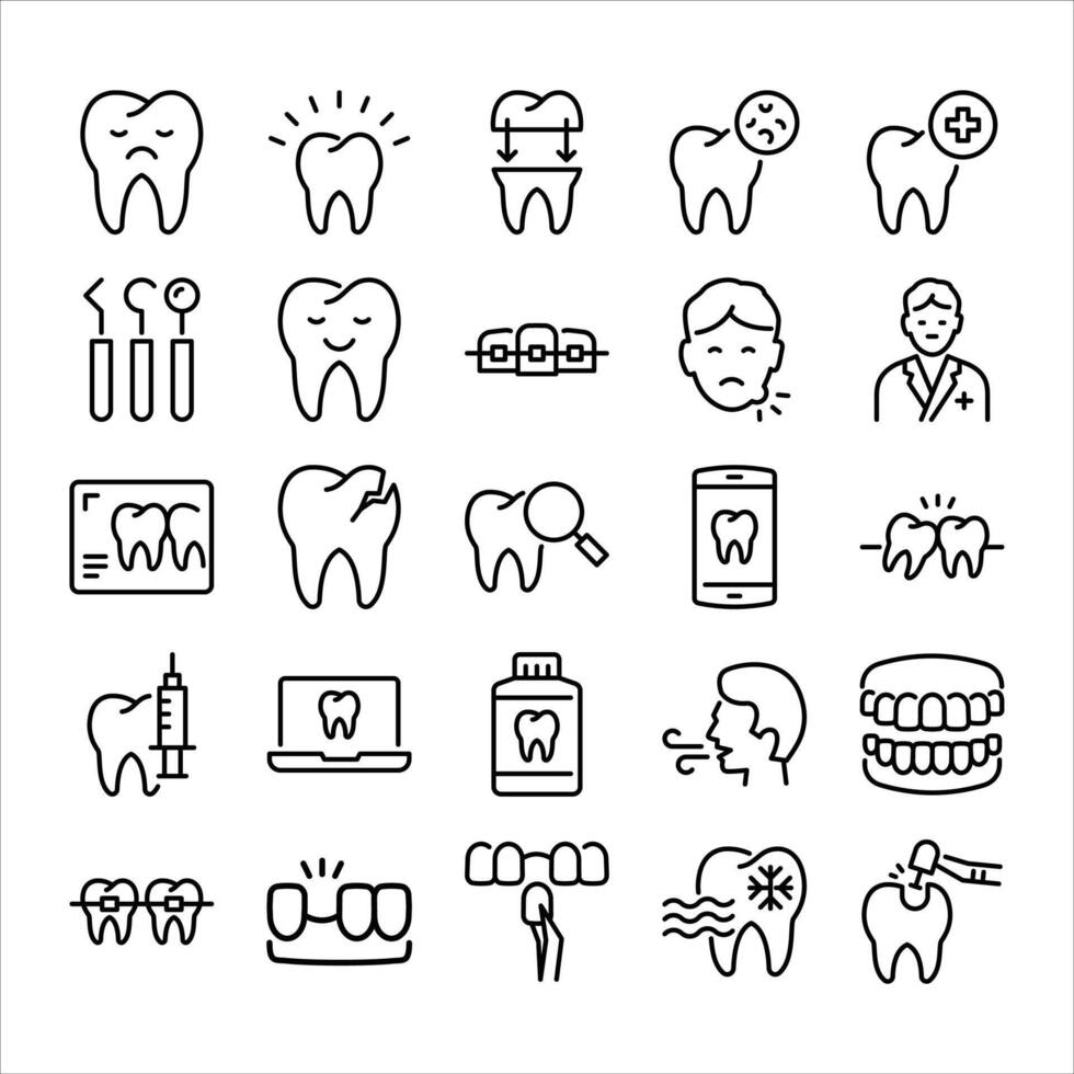 Common Dental Problems vector