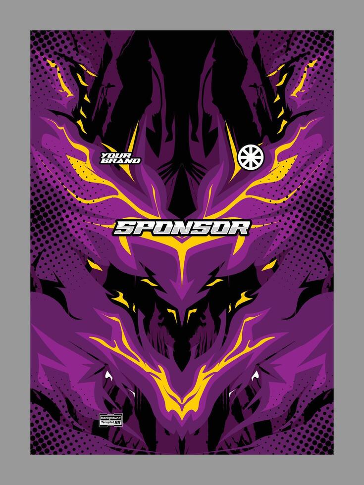 A futuristic and abstract purple and orange background with geometric shapes, lines vector