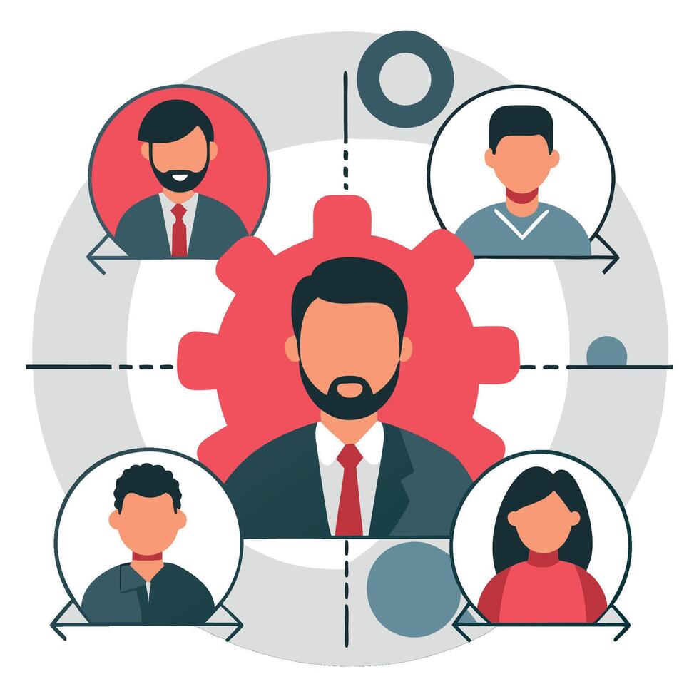 Collaborative Teamwork Concept Group of People Working Together vector