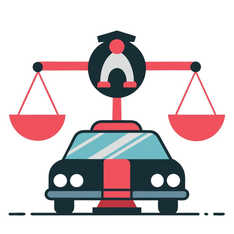 Understanding the Concept Behind Traffic Fines An Illustrative Guide vector
