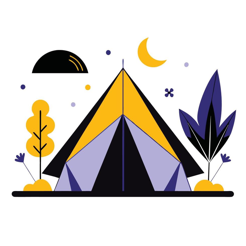 Captivating Tent Design Concept Illustration for Adventure Enthusiasts vector