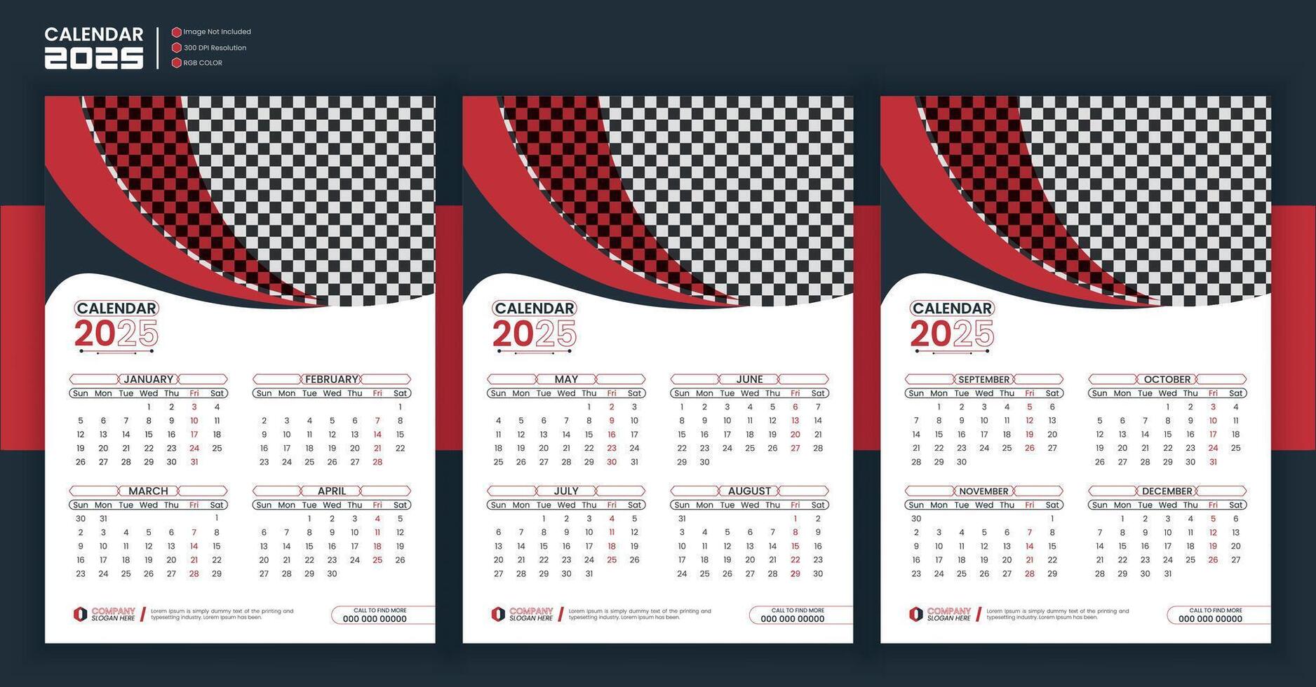Monthly Planner Calendar for Real Estate Agencies vector