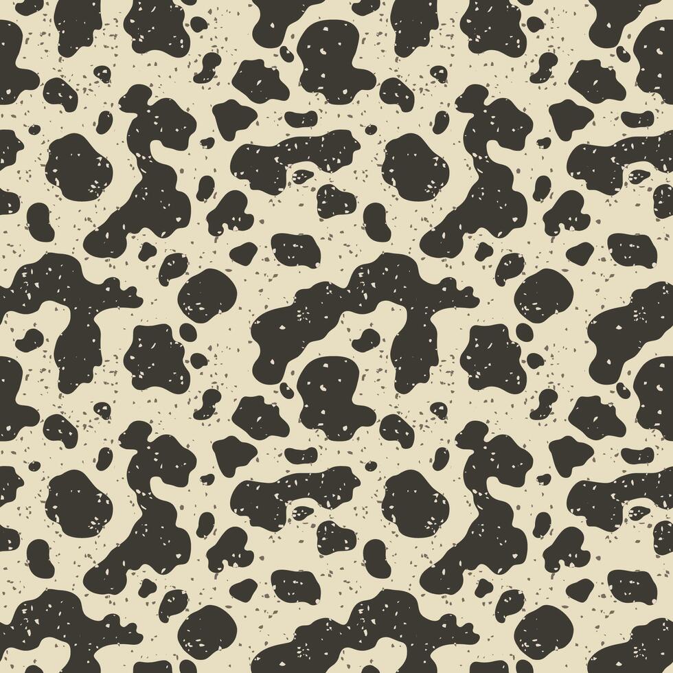 Quail eggs texture. Abstract seamless pattern with dots and splashes on a beige background. Cow grunge tiles vector