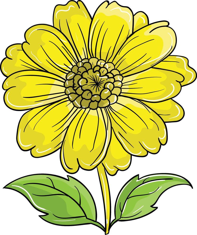 yellow flower clip art vector