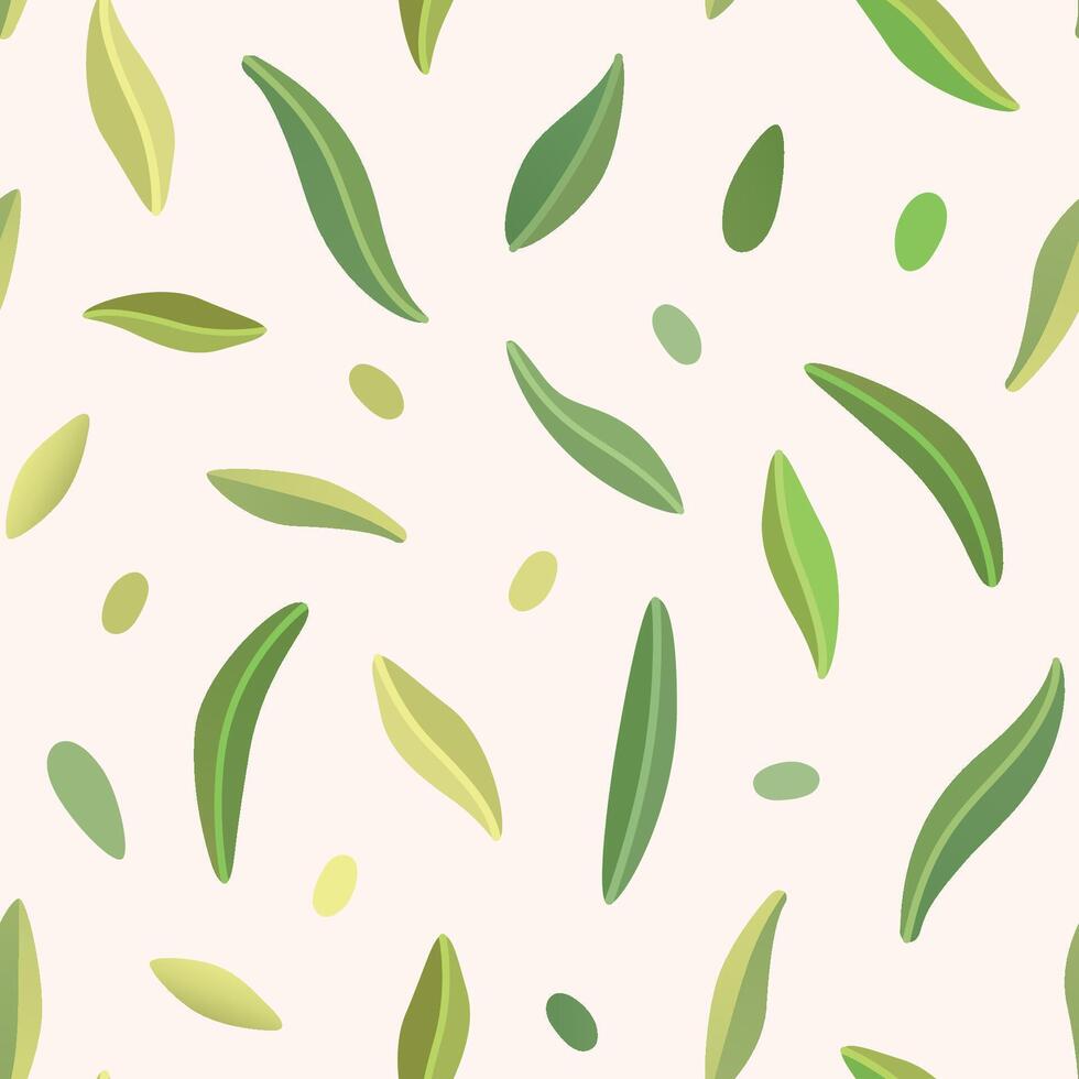 Green leaves pattern vector