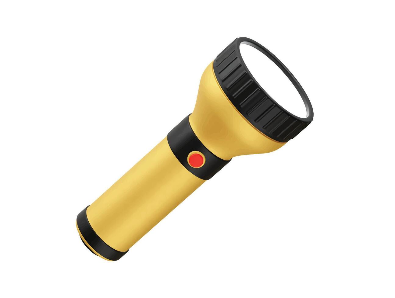 A flashlight with a red light on a white background vector