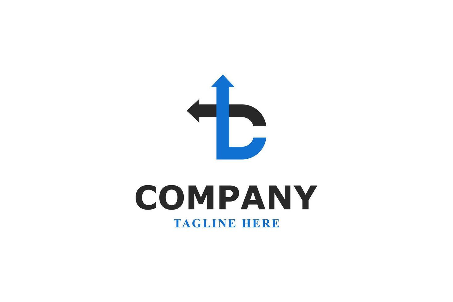 letter b and d arrow logo design vector