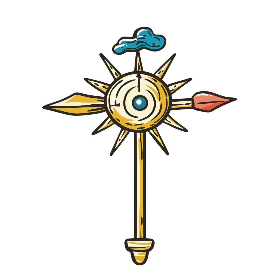 Cartoon Weather Vane Icon vector