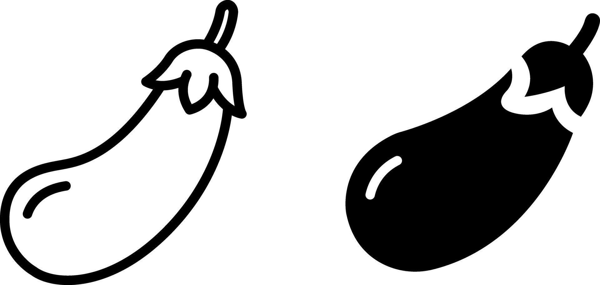Eggplant Icon - Healthy Food and Vegetable Symbol vector