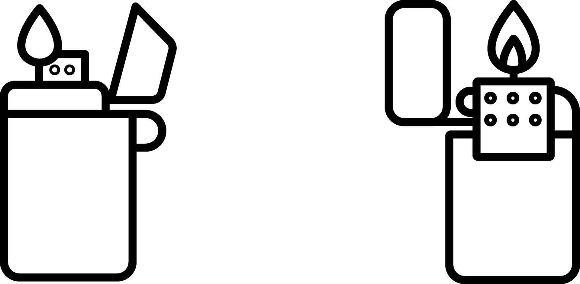 Lighter Icon - Flame and Fire Symbol vector