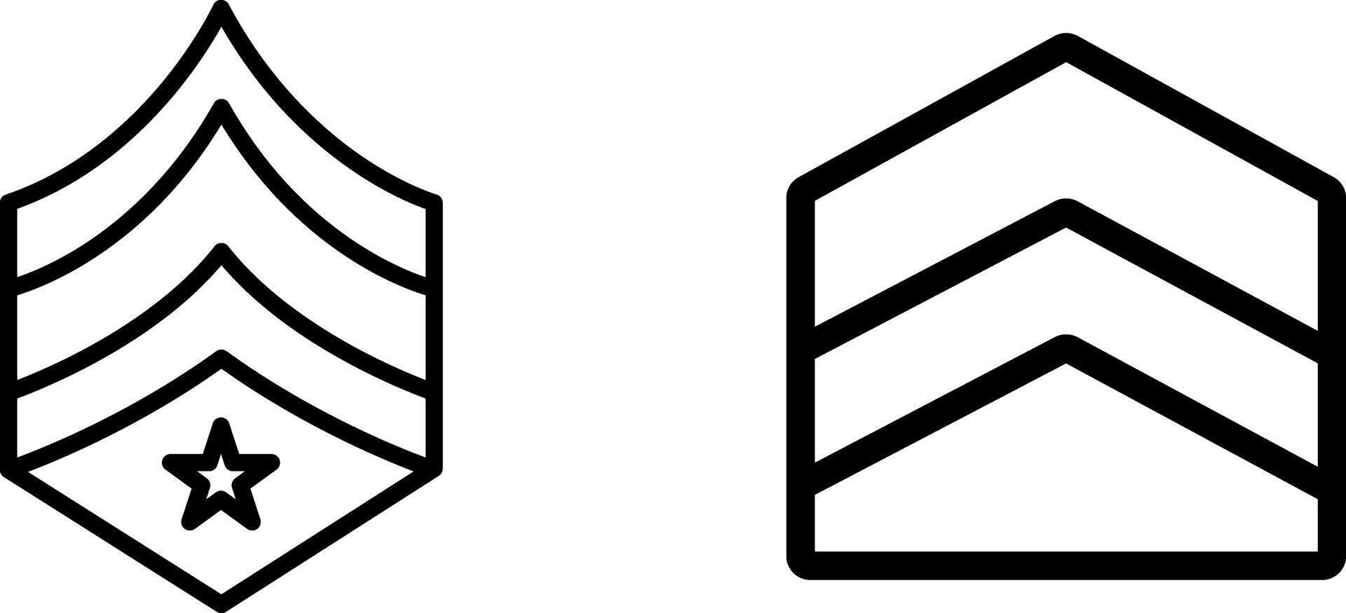Sergeant Rank Icon - Military and Authority Symbol vector