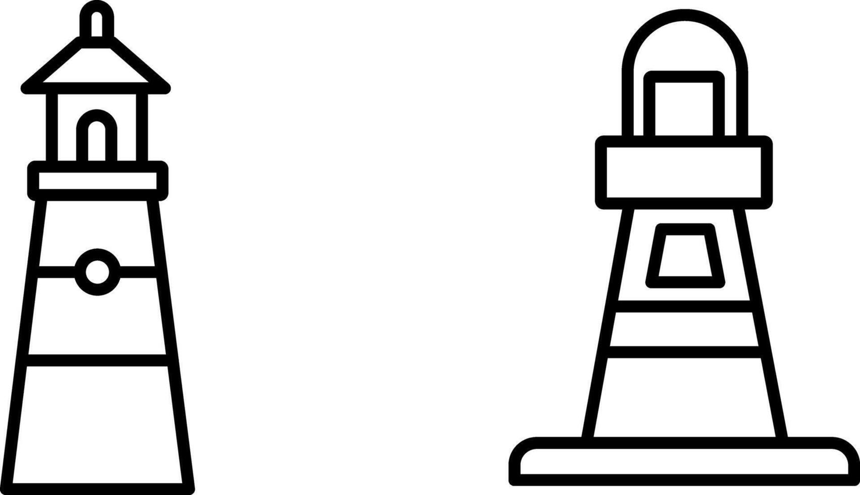 Lighthouse Icon - Coastal Navigation and Maritime Symbol vector