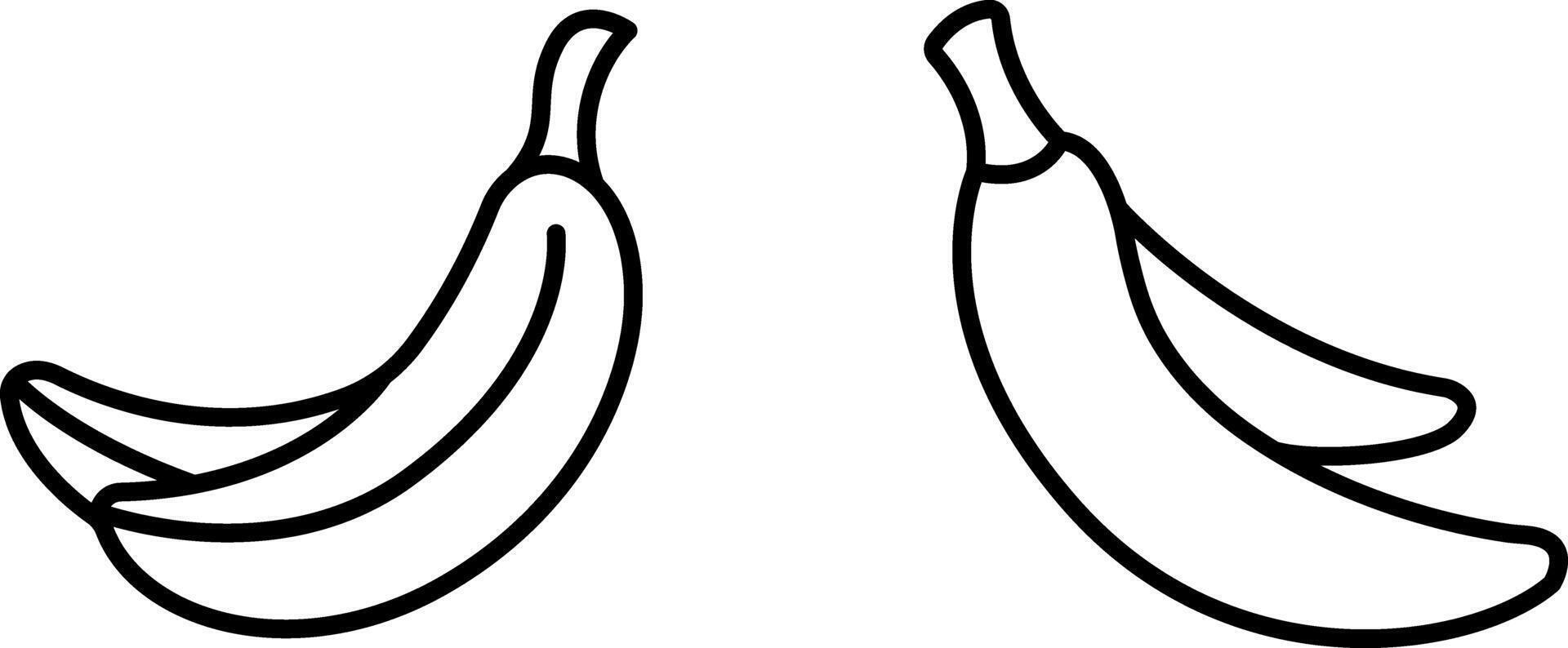 Banana Doodle Icon - Fun and Fruit Symbol vector