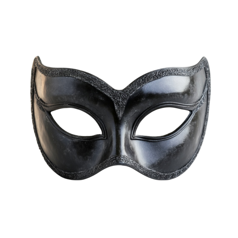 A black mask with a silver lining png