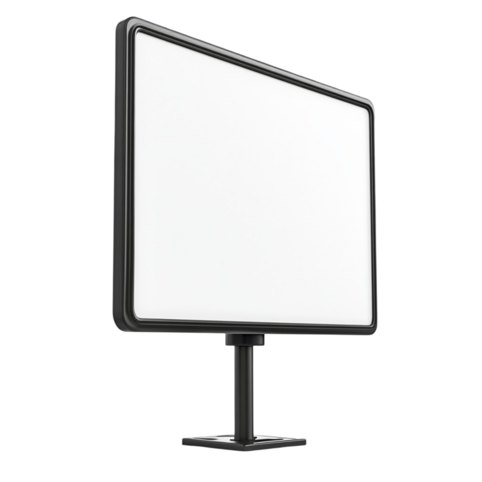 A large white board on a stand png