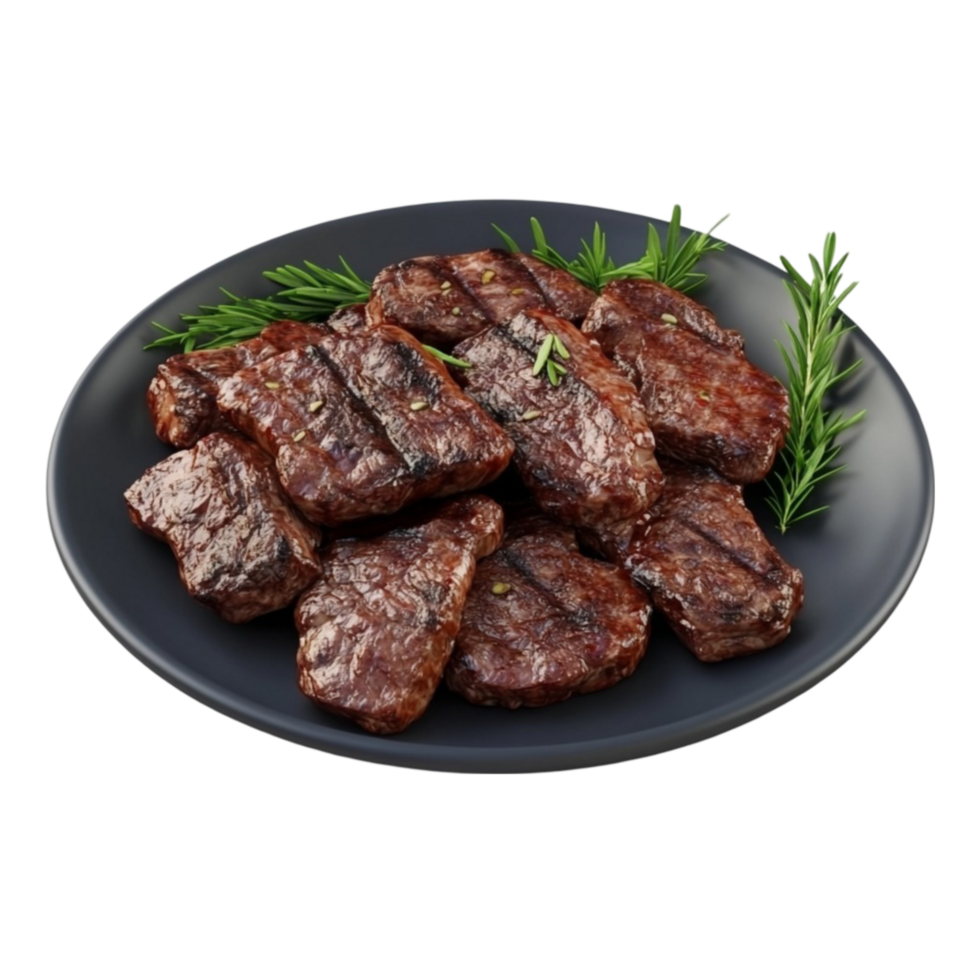 Savory Grilled Beef Steak with Fresh Rosemary png