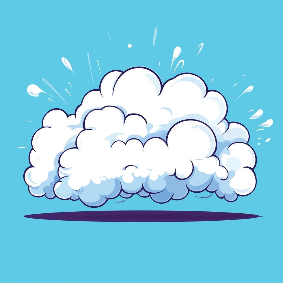 Cartoon Storm Cloud Icon vector
