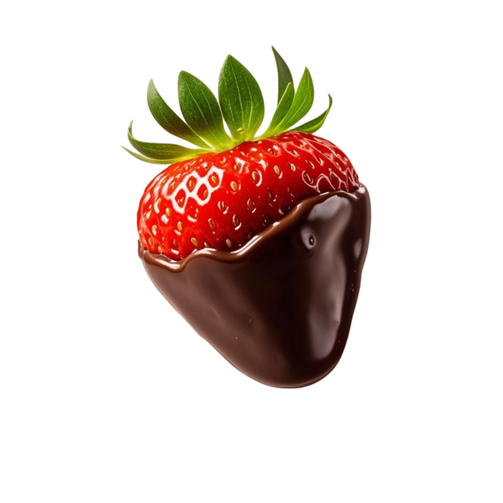 Chocolate Covered Strawberry on Transparent Background png