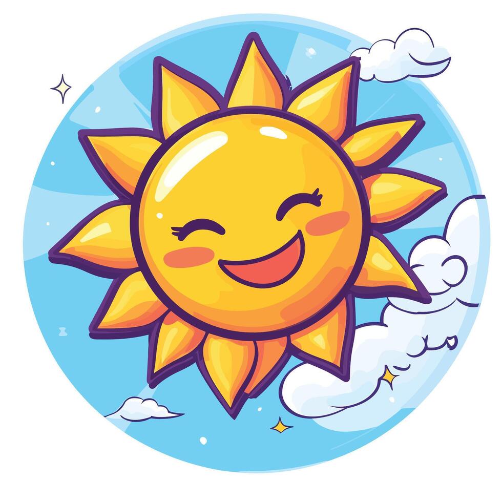 Sun and Wind Icon vector