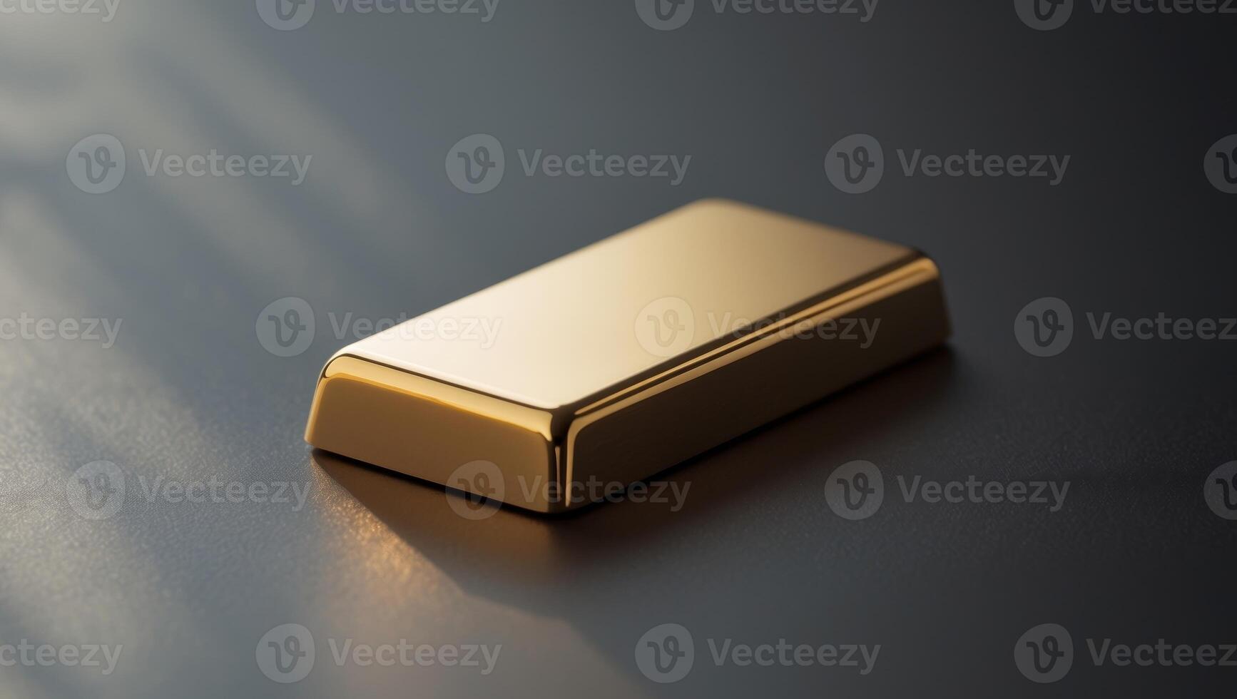 A gold bar sitting on a table photo