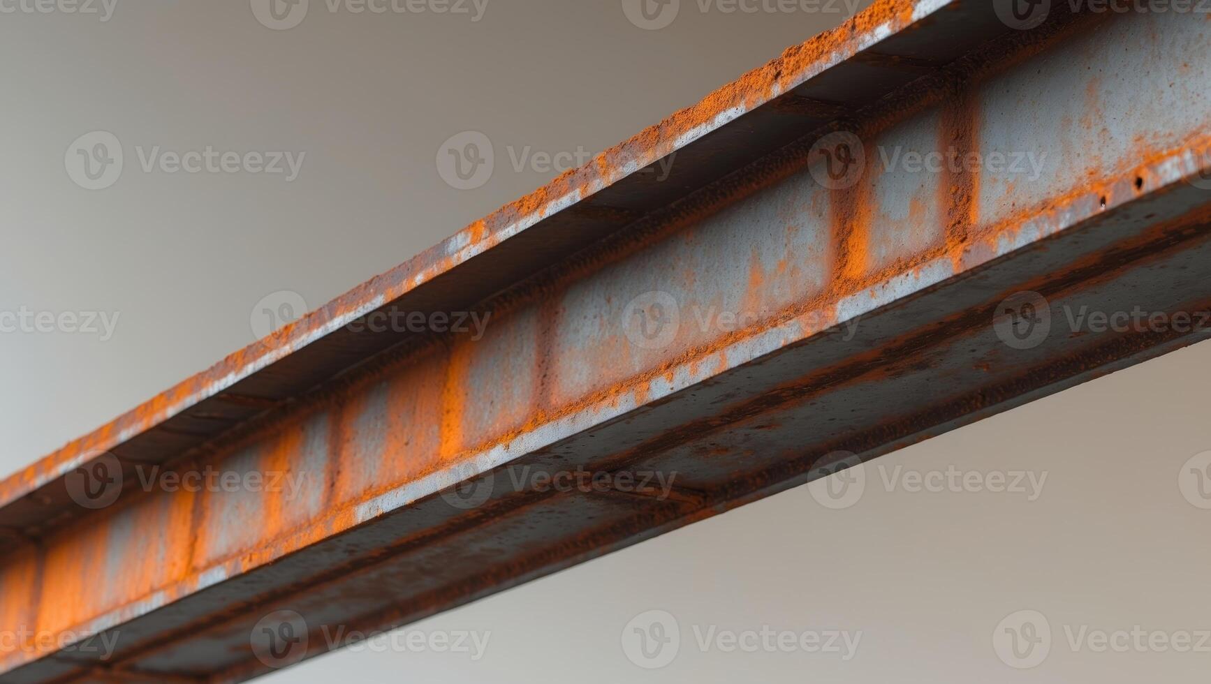 A close up of a rusty steel beam photo