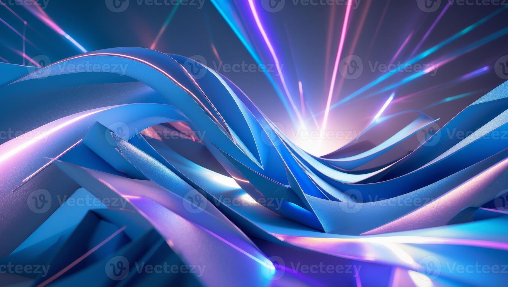 Abstract blue and purple waves wallpaper photo