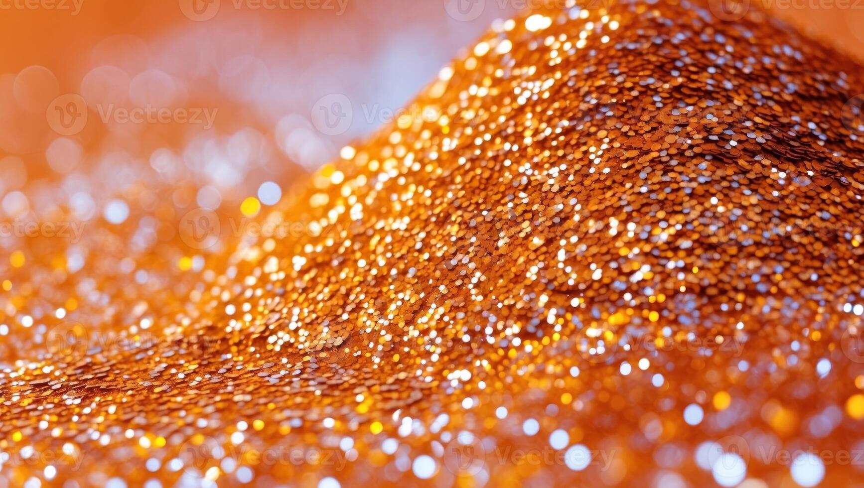 A pile of orange glitter on a table photo