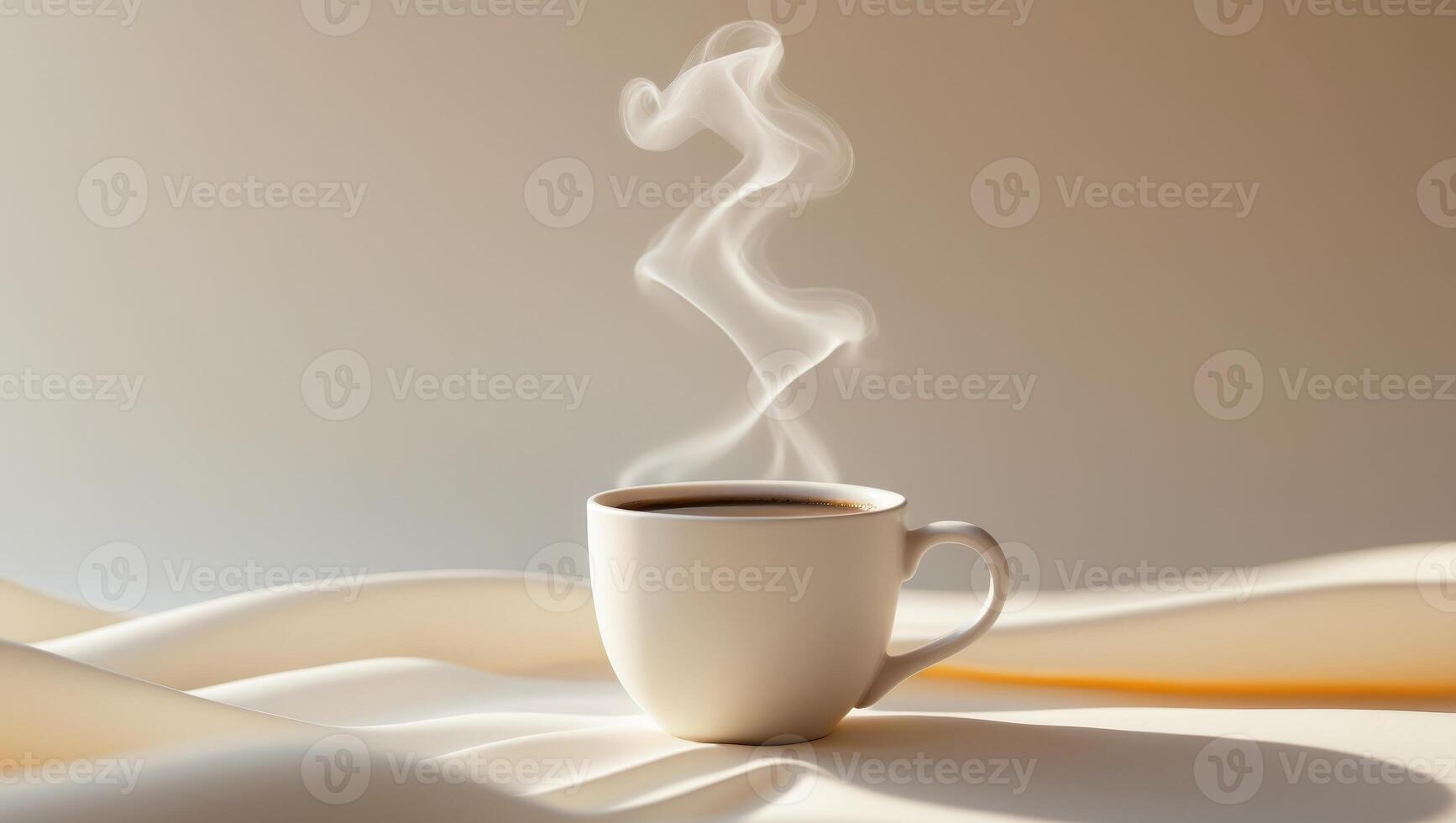Aromatic Coffee Cup Steam Hot Drink Morning Beverage Caffeine photo