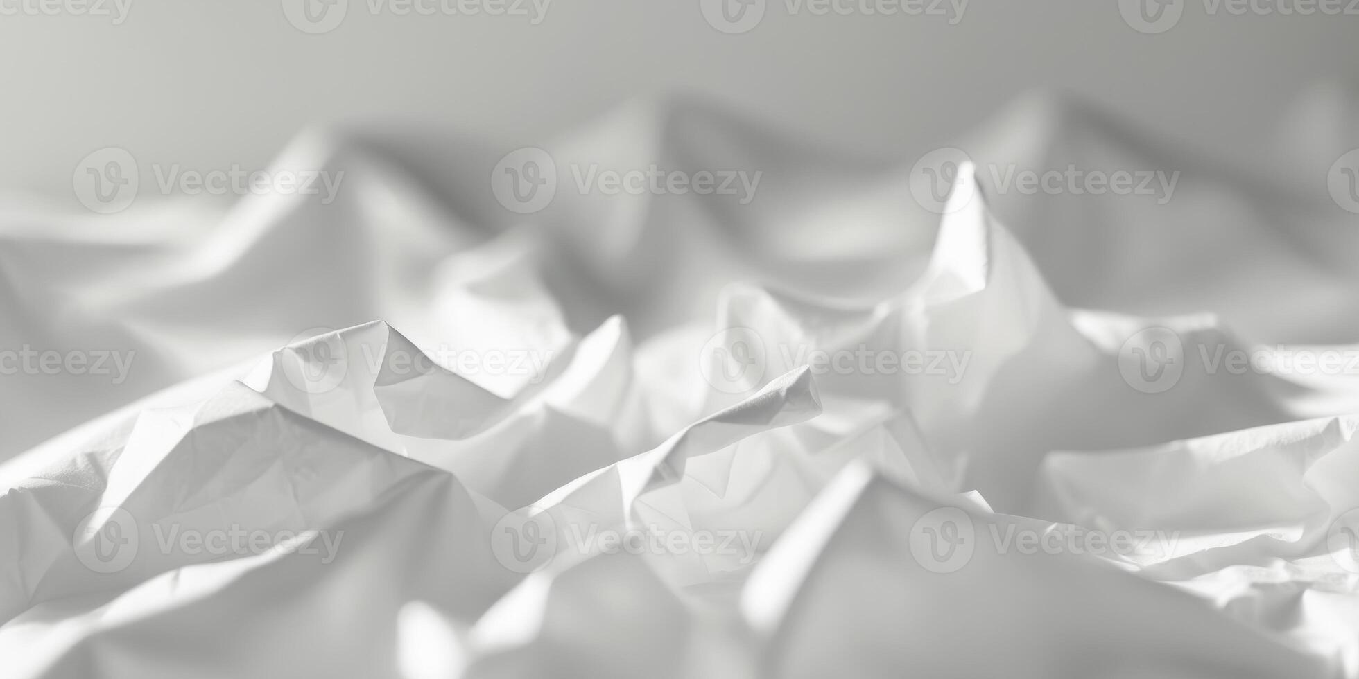 Abstract White Crumpled Paper Texture Background photo