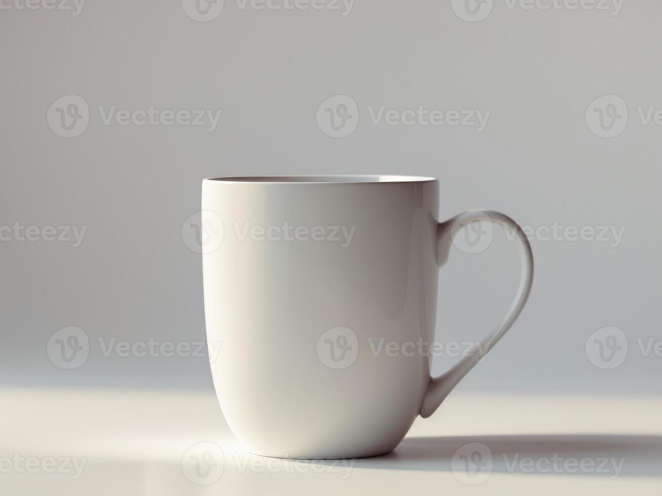 A modern white mug with space for design photo