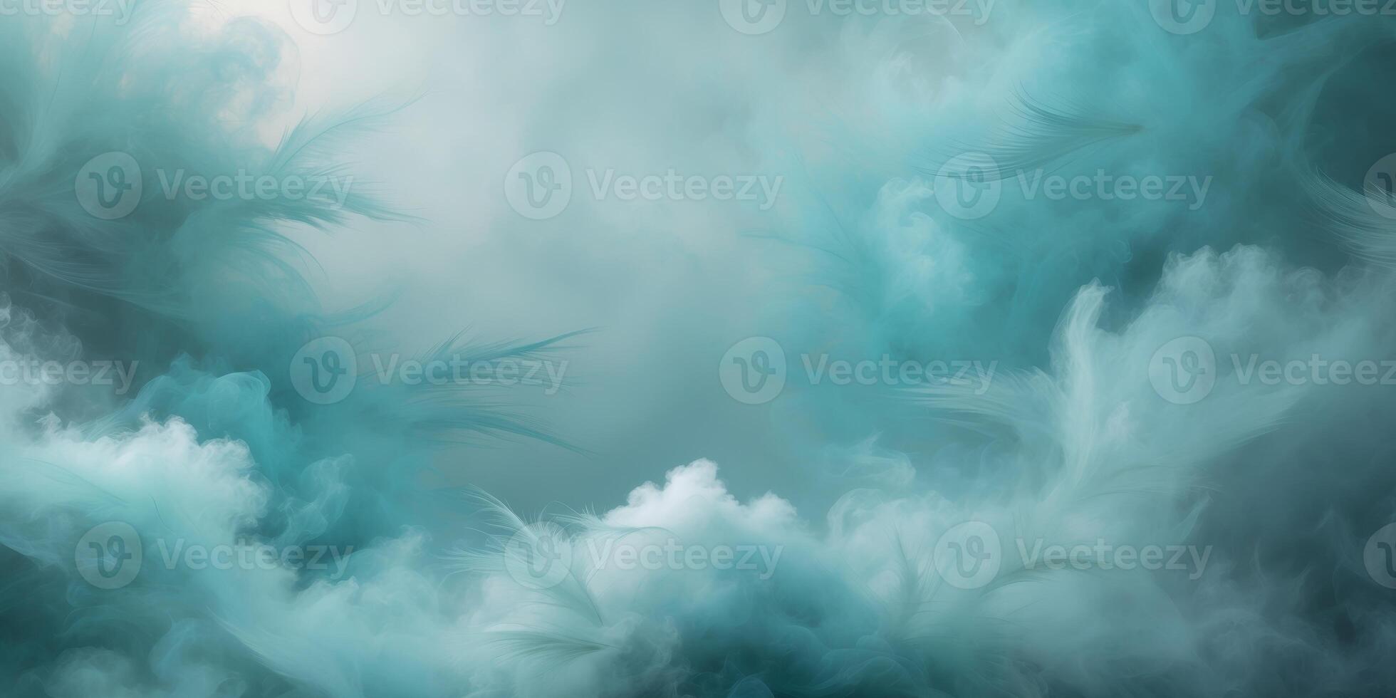 A blue sky with clouds and birds flying in it photo