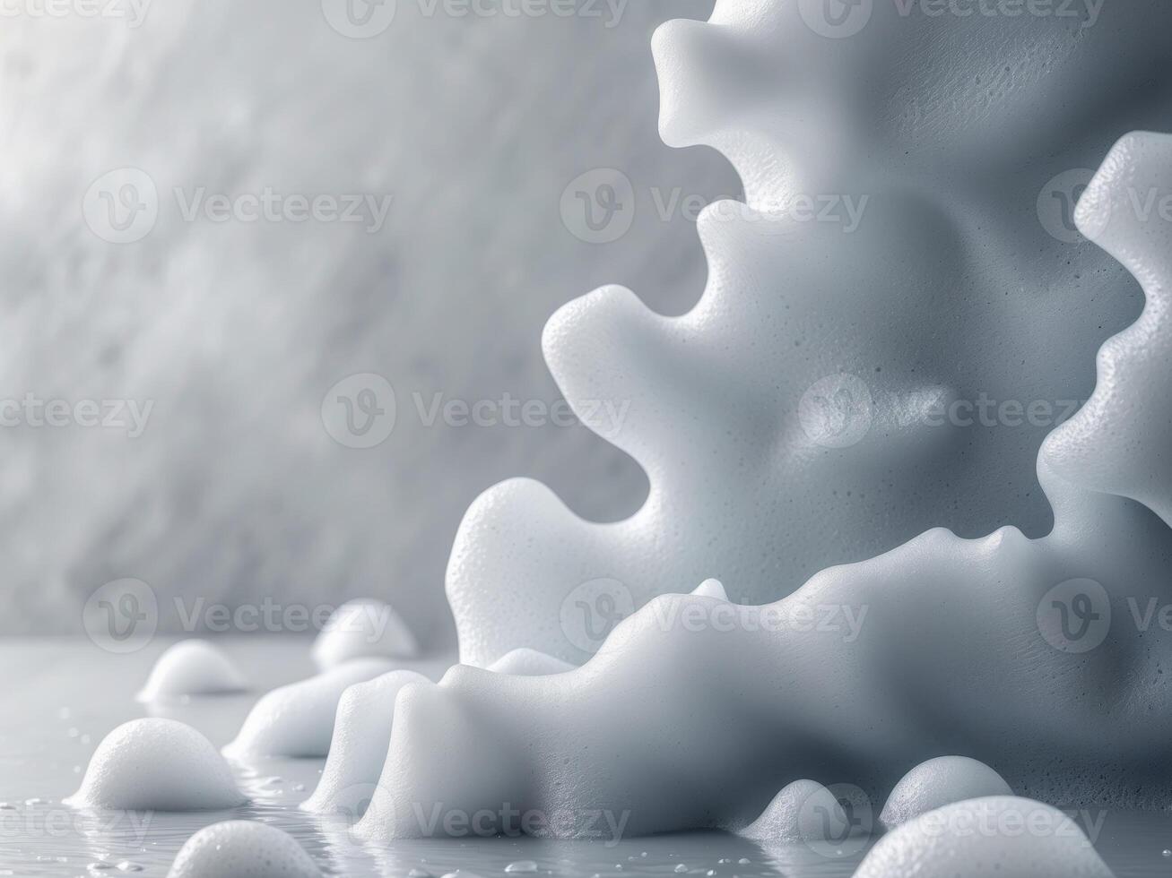 Abstract Grey Background with White Foam Texture photo