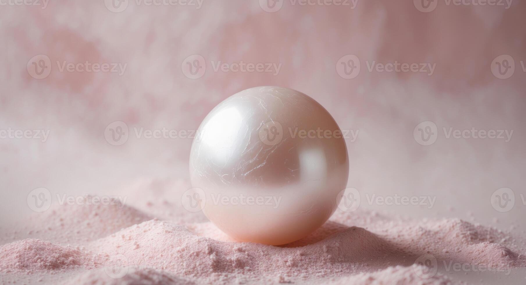 A white pearl on a pink background photo
