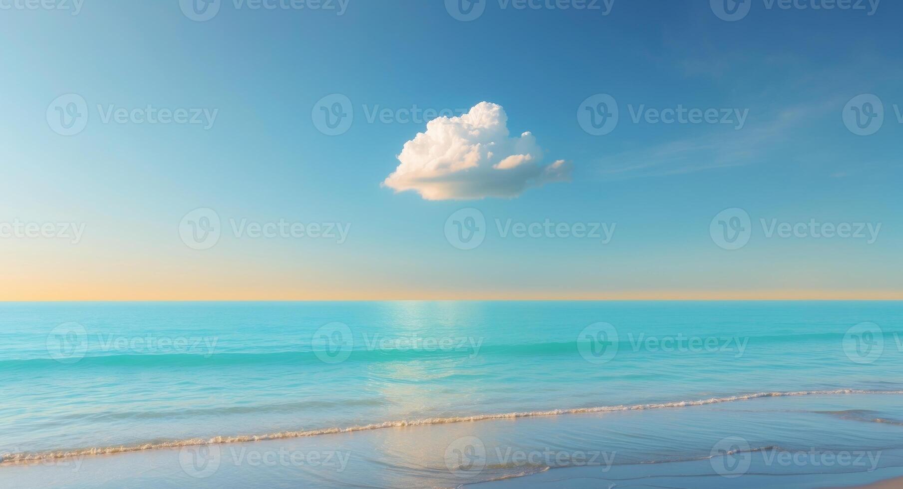 A beach with a cloud in the sky photo