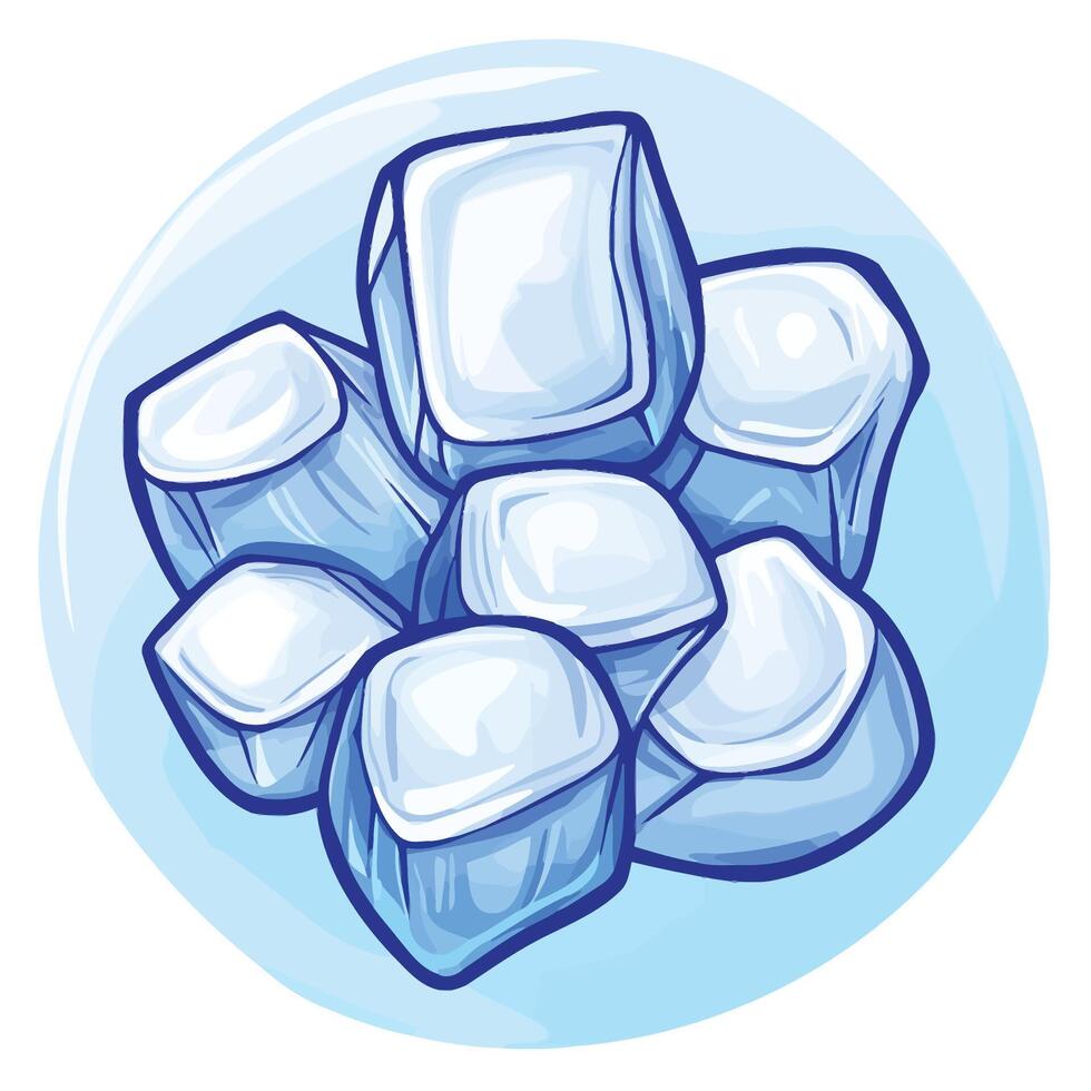 Ice Icon Cartoon Illustration vector