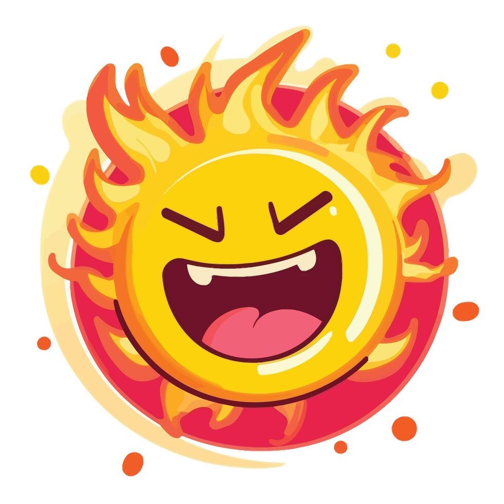 Cartoon Heat Wave Icon Icon vector