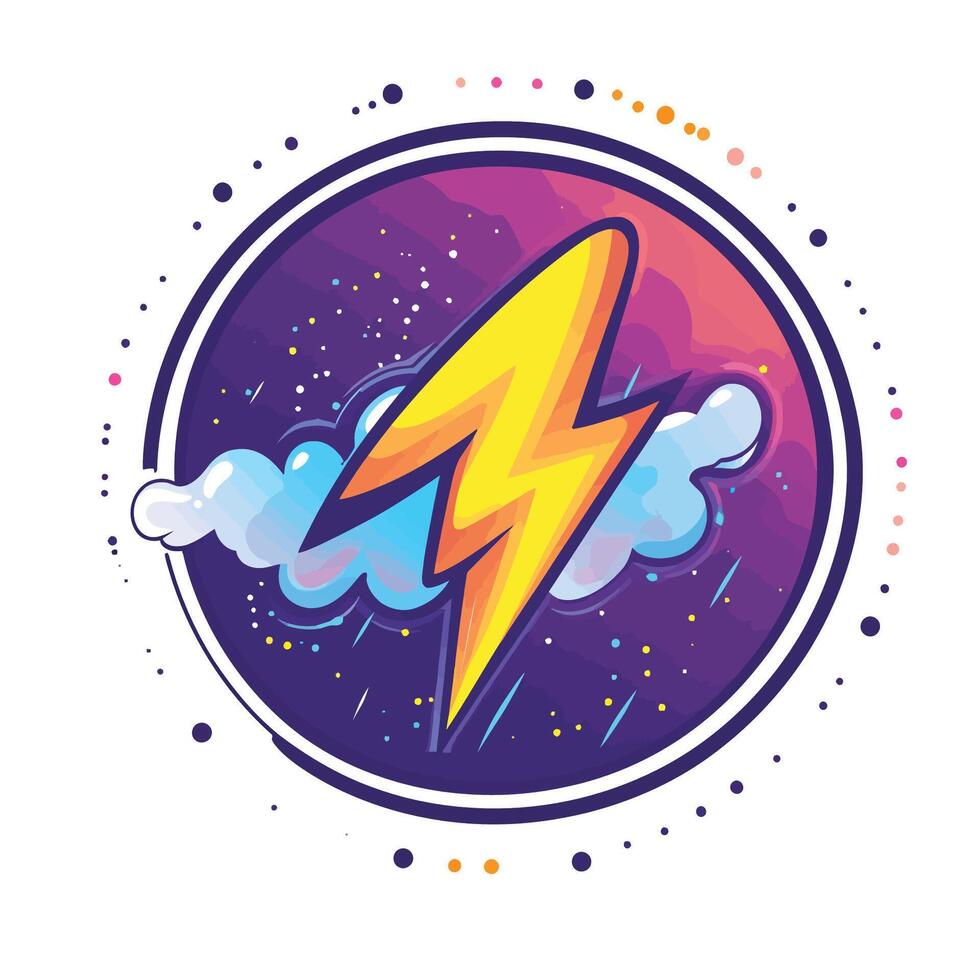 Cartoon Lightning Icon vector