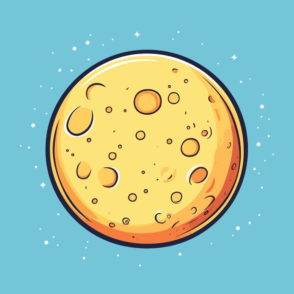 Cartoon New Moon Icon vector