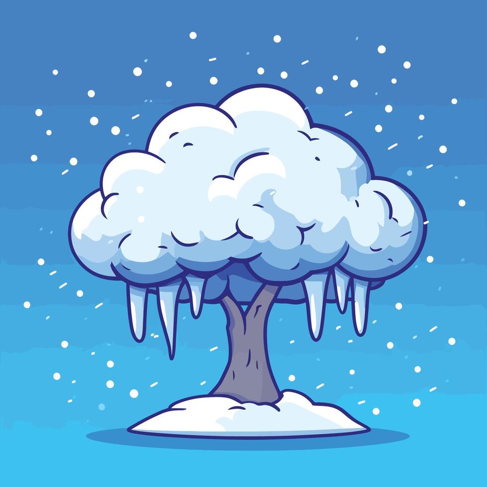 Ice Storm Icon Illustration vector