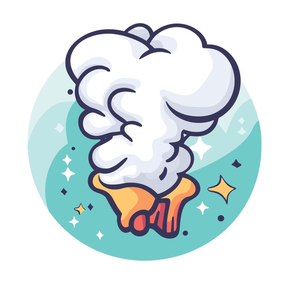 Mist Icon With a Cartoon Style vector