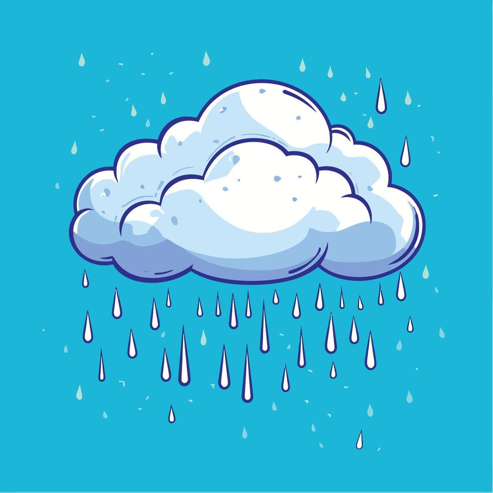 Rain Cloud Icon Illustration vector