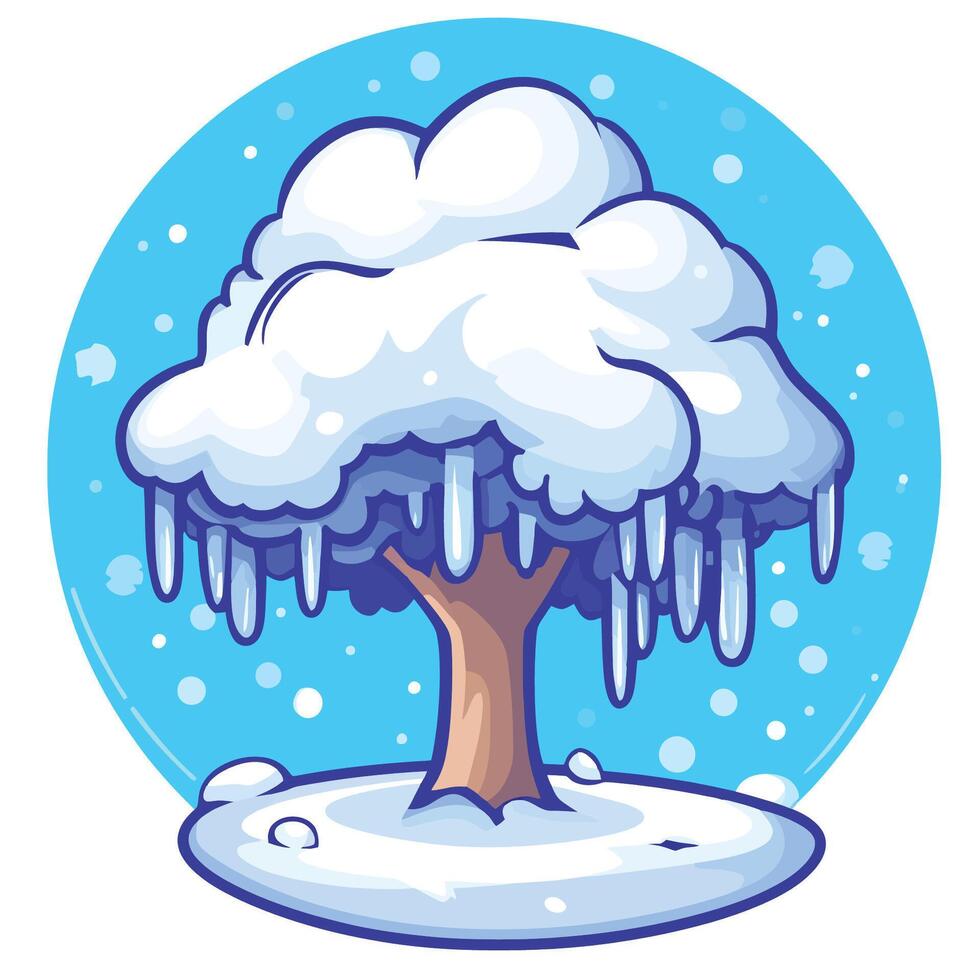 Ice Storm Icon Illustration vector