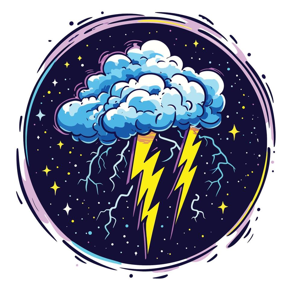 Thunder and Lightning Icon vector