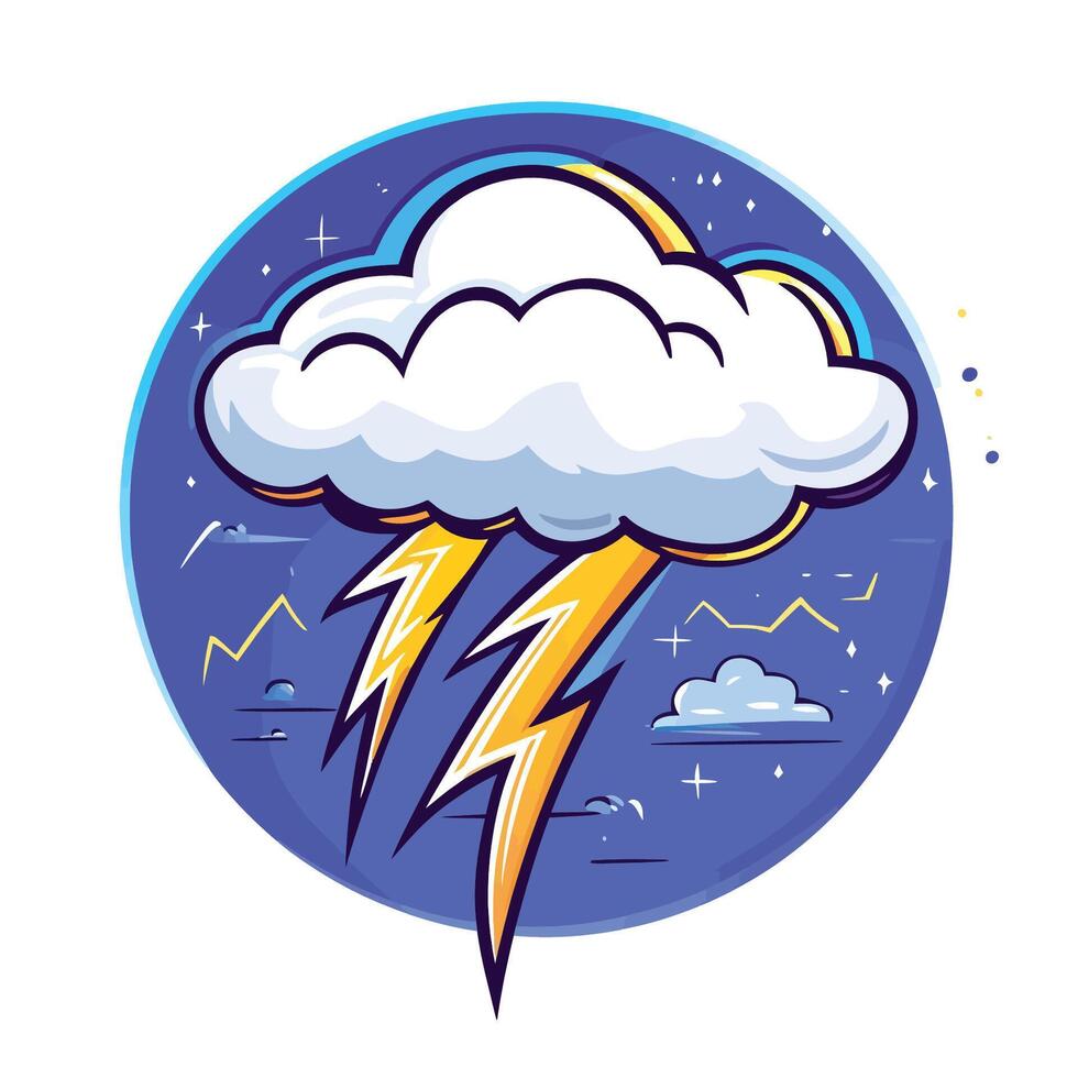 Electric Thunderstorm Icon vector